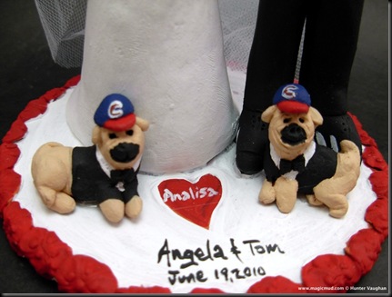 Chicago Cubs Wedding Cake Topper 2 You dont often see pug dogs outfitted 