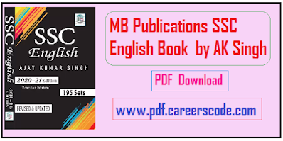 MB Publications SSC English Book PDF Free Download by AK Singh