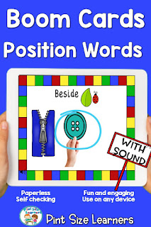 Knowing where things are in space is an important skill for PK and Kindergarten. This 24 card deck will allow your student to practice position words completely independently because directions for each card are read aloud. Your student will have fun learning with these position word activities.