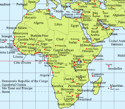 africa map with capitals. africa map with capitals.