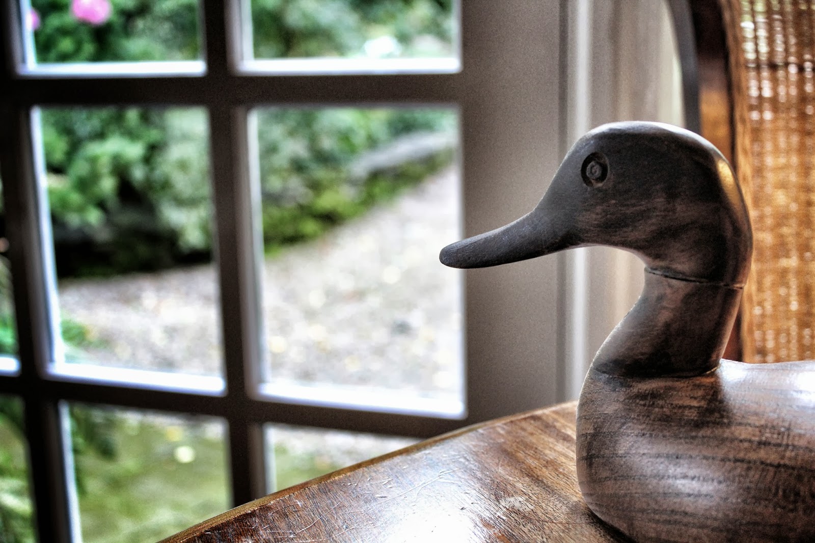 traditional bathroom suite Little wooden duck in the hallway