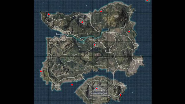 Here are some Flare Gun Places on the latest PUBG Mobile Erangel Map