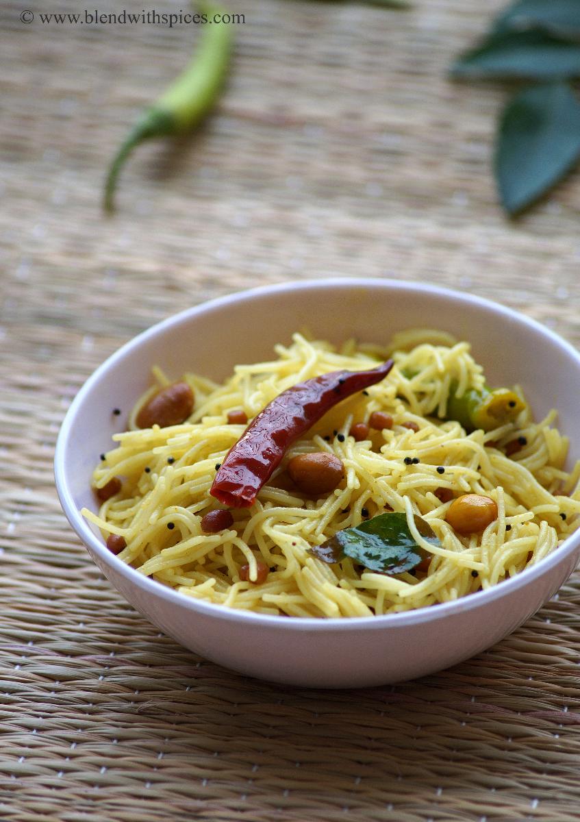 how to make semiya pulihora, recipe for vermicelli pulihora, semiya recipes