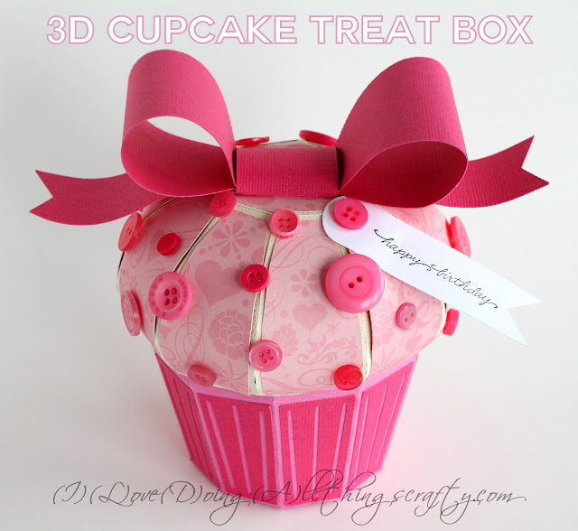 Pinkalicious 3D Paper Cupcake Treat Box | SVGCuts