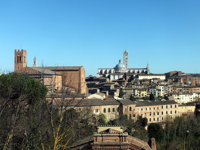 vista a la basílica de san domenico siena