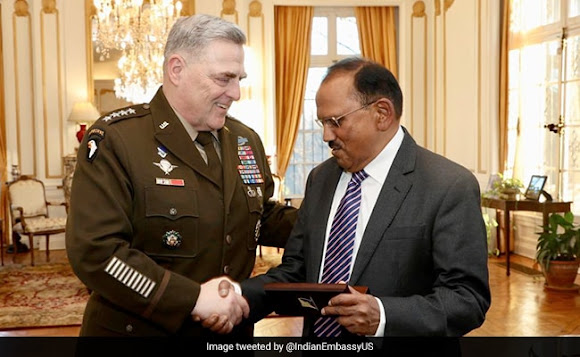 NSA Doval US visit: NSA Doval meets Chairman of Joint Chiefs of Staff General Milley in US