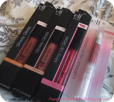   Gloss on Elf Glossy Glosses In Dragon Fruit And Ballet Slippers Minty Lip Gloss