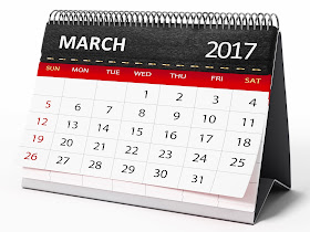 Pic of desk calendar showing March 2017