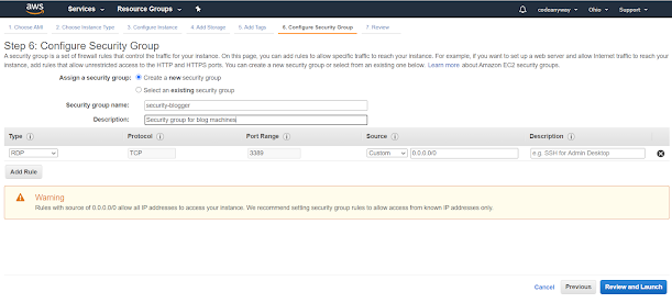 AWS EC2 Security Group