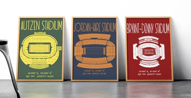  college stadium posters 