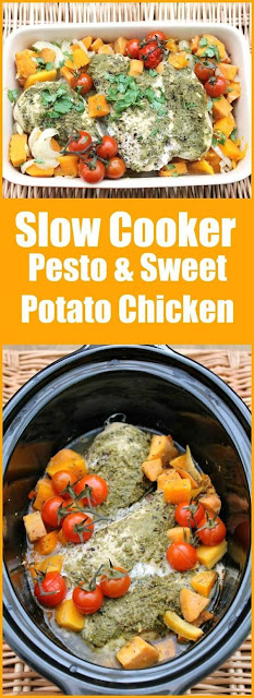 Slow Cooker Pesto and Sweet Potato Chicken