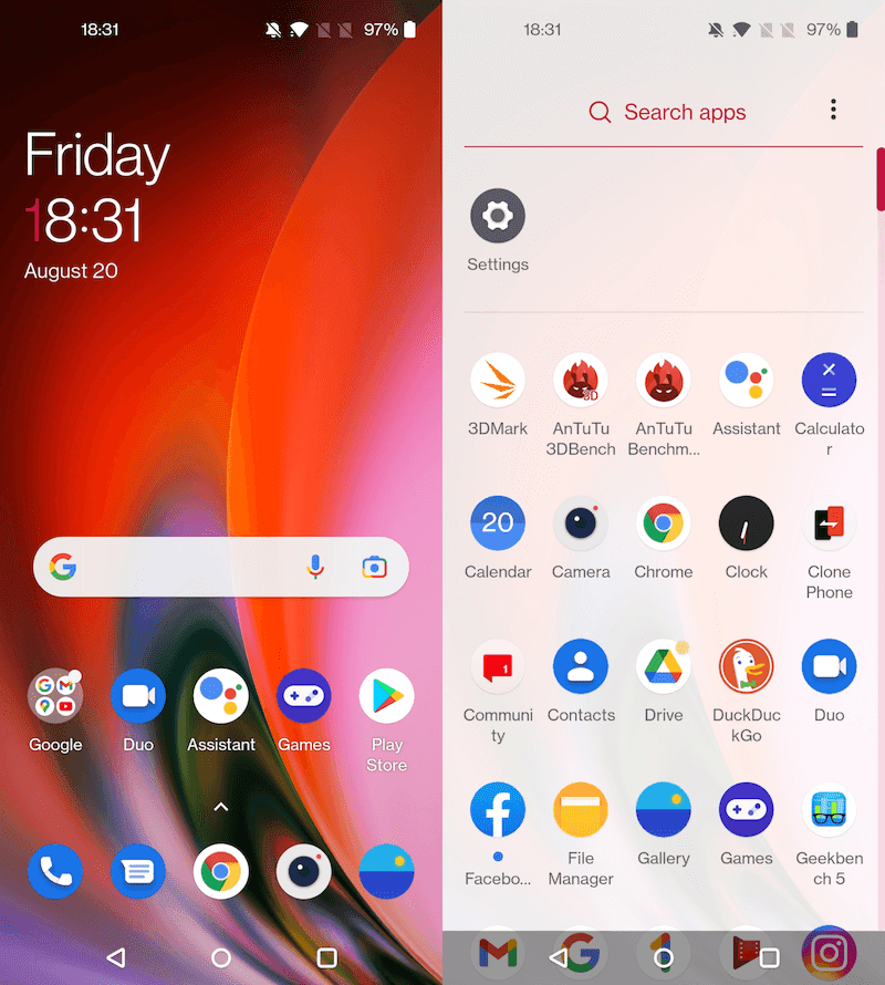 Android 11 with Oxygen OS 11.3