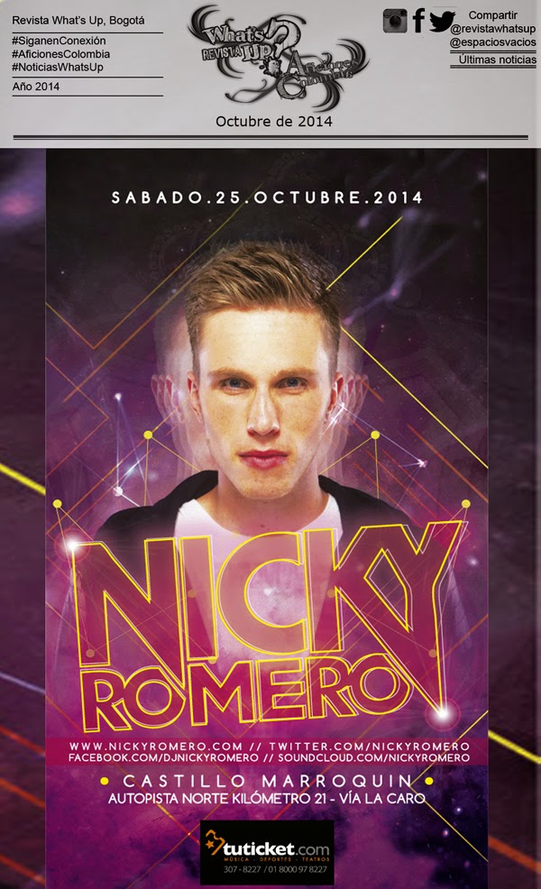 Nicky Romero encenderá con sus beats a Bogotá el próximo 25 de octubre