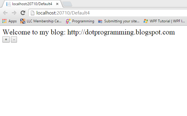 ZoomIn and ZoomOut Text Example using JQuery