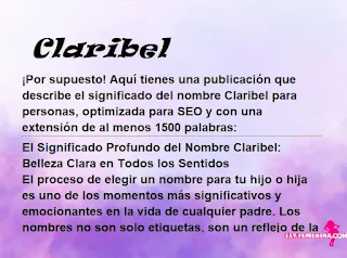 significado del nombre Claribel