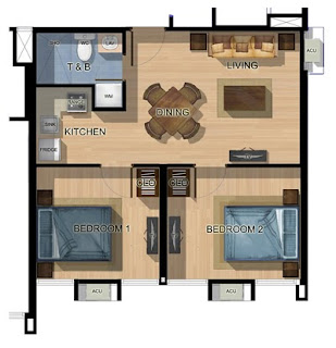 Studio A Katipunan Two Bedroom Unit Plan