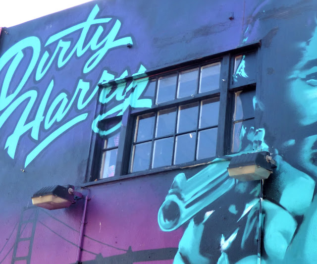 Dirty Harry street art in The Laines, Brighton