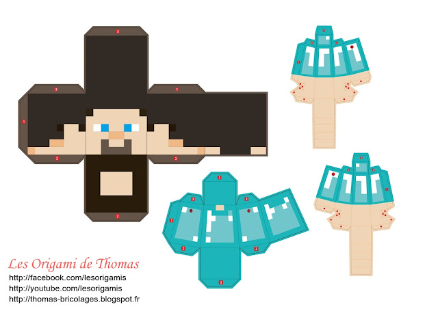 Steeve Minecraft en papier papercraft