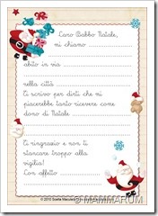Mammarum Lettera Di Babbo Natale Da Stampare Gratis