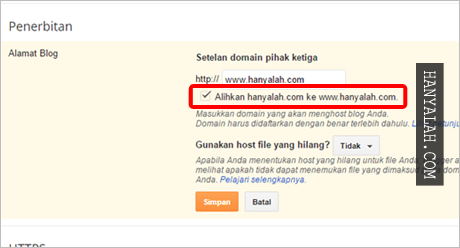 Cara custom domain blogspot
