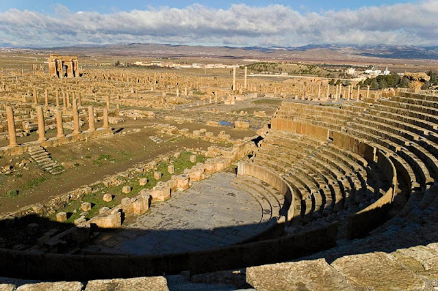 View of the Roman theater Timgad