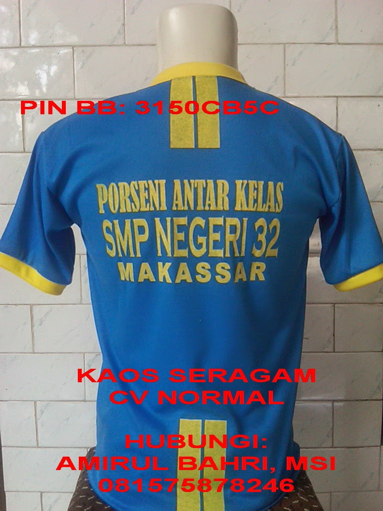 KAOS SERAGAM OLAHRAGA SEKOLAH SD, SMP DAN SMA, SERTA 