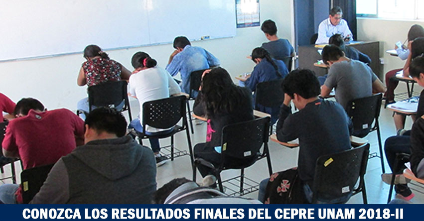 Resultados CEPRE UNAM 2018-2 (10 Marzo) Ingresantes Examen Final Centro Preuniversitario - Universidad Nacional de Moquegua - www.unam.edu.pe