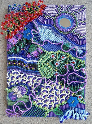 bead embroidery by Lisa Criswell, My Racing Thoughts