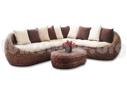 rinconera rattan con cojines J695