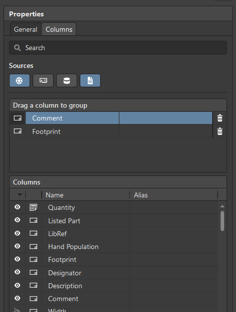 Altium BOM using Parameter Sets