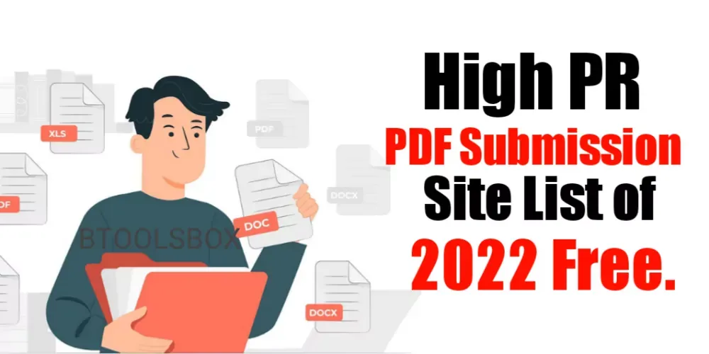 Top 90+ High PR PDF Submission Sites List 2022.