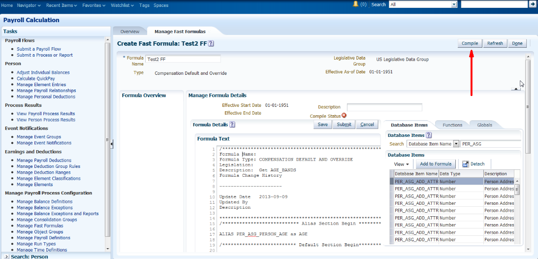 How to Create Fast Formula in Oracle Fusion HCM