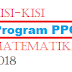 Kisi-kisi Soal Ujian Program PPG Matematika Tahun 2018
