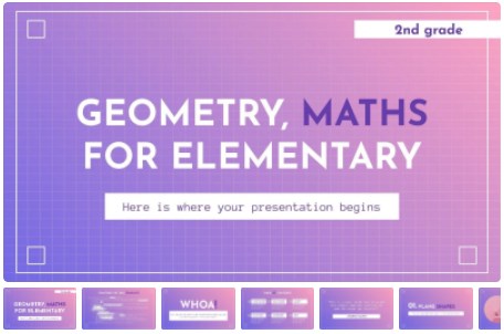 Template PPT Geometry - Maths for Elementary 2nd Grade
