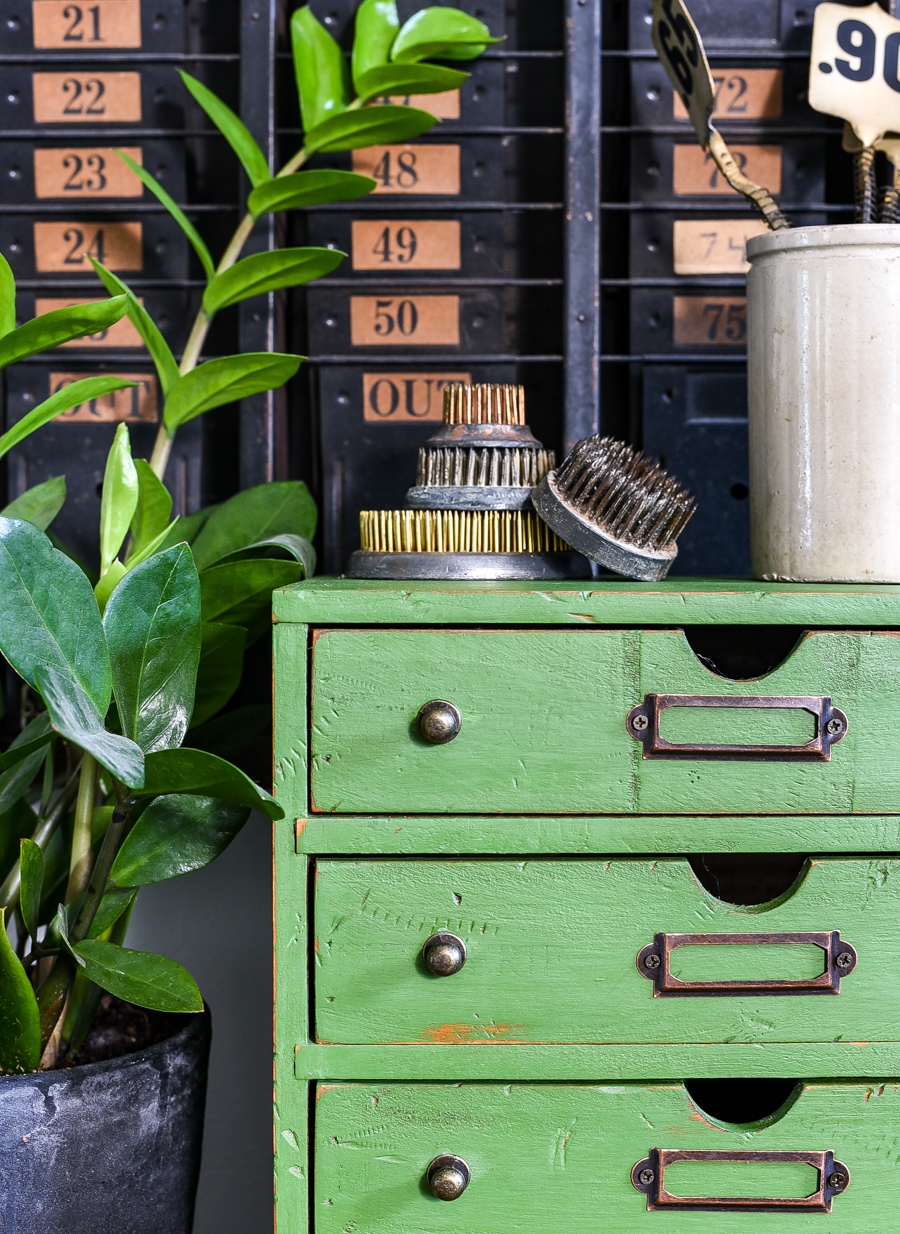 vintage-inspired storage drawers