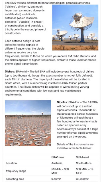 The SKA with thousands of antennas will come on line in the next decades (Source: www.skatelescope.org)