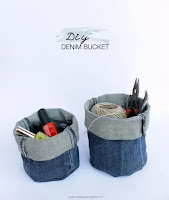 Geniales cestas organizadoras de bricolaje de jeans viejos