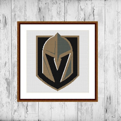 Vegas Golden Knights easy cross stitch pattern