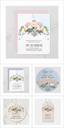 Sea Turtle Wedding Theme For Ocean Life, Beach, Destination, Tropical Weddings