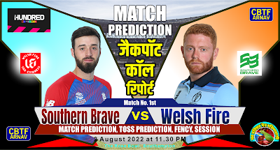 1st The Hundred Match Brave vs Welsh Cricline Match prediction