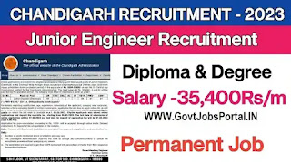 Chandigarh Administration JE Recruitment 2023