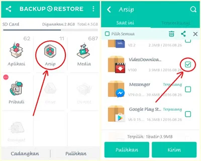 cara Restore aplikasi Hp android