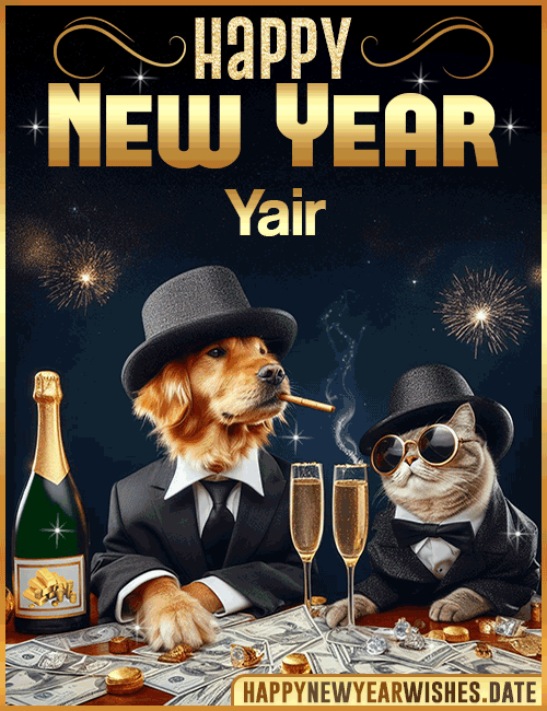 Happy New Year wishes gif Yair