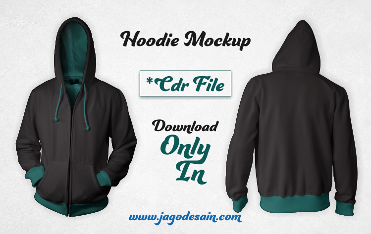  Mockup  Zip Hoodie CDR  File CorelDRAW Free Download 