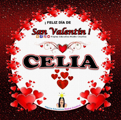 Feliz Día de San Valentín - Nombre Celia