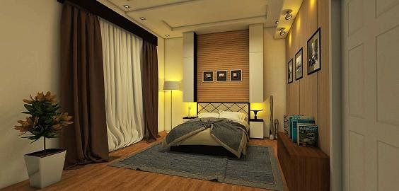 Desain interior apartemen atau kondominium eksklusif yang mewah desain 