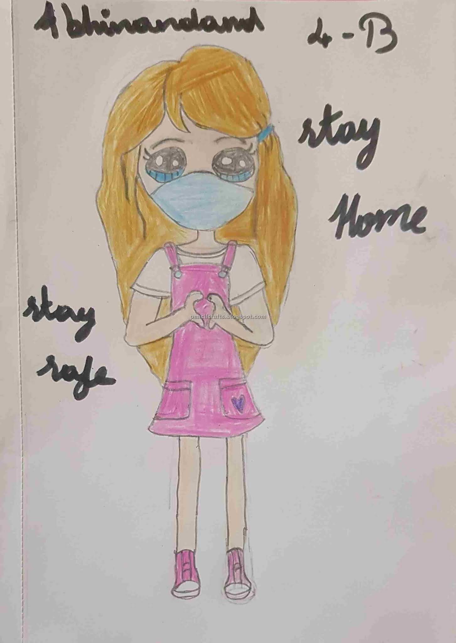 Stay Home Stay Safe Drawings and Sketches