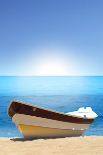 Boat on Beach Wallpapers for iPhone 4