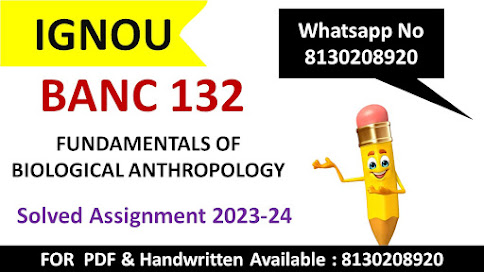 Banc 132 solved assignment 2023 24 pdf; nc 132 solved assignment 2023 24 ignou