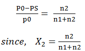 Relative lowering of vapor pressure